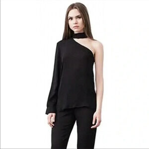 Karina Grimaldi choker one shoulder top